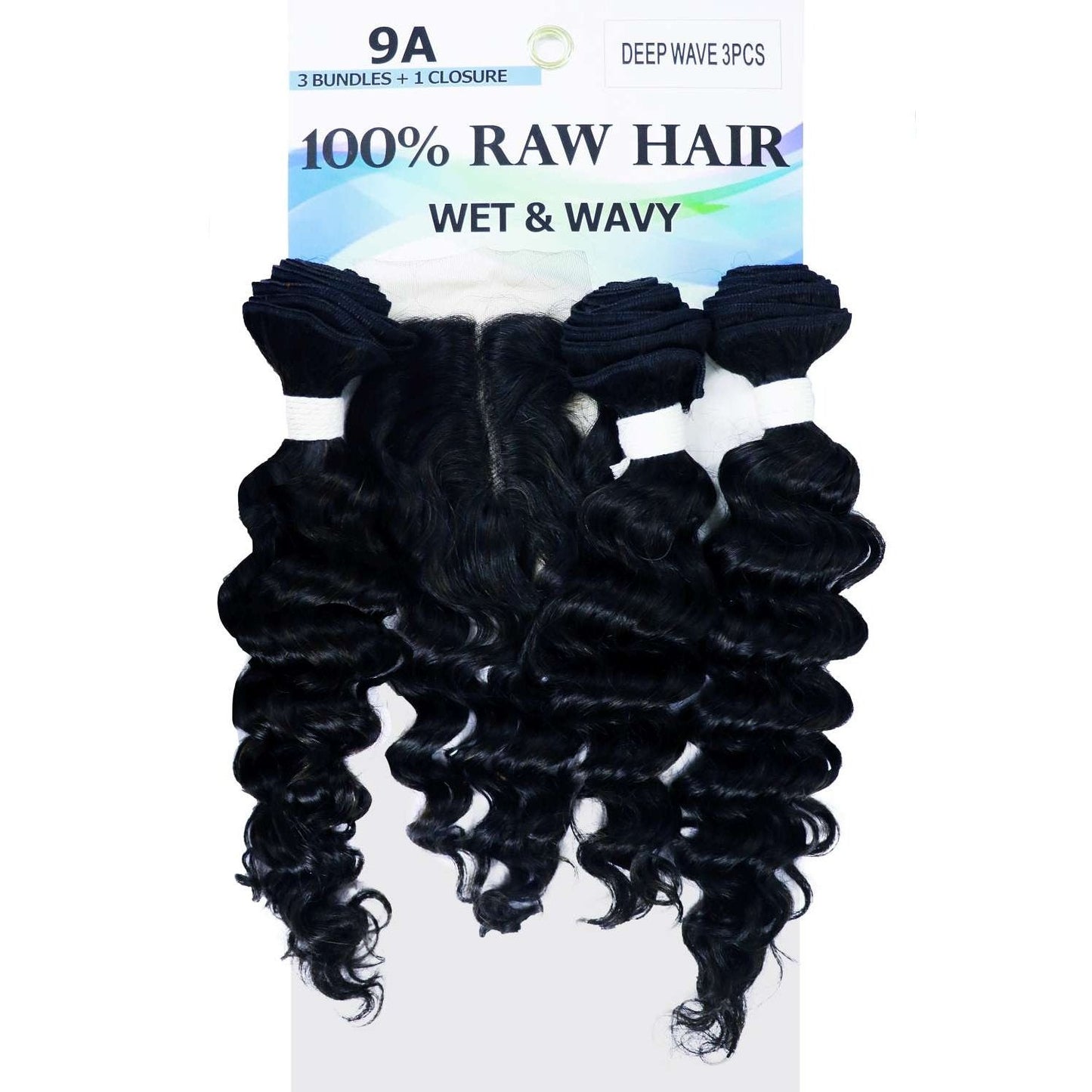 Raw Hair - Unprocessed Human Hair Wet Wavy 3Pcs Deep Wave