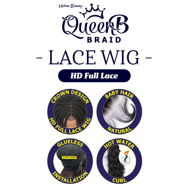 Queen B Lace Wig Qlw319 Box Braid Bob
