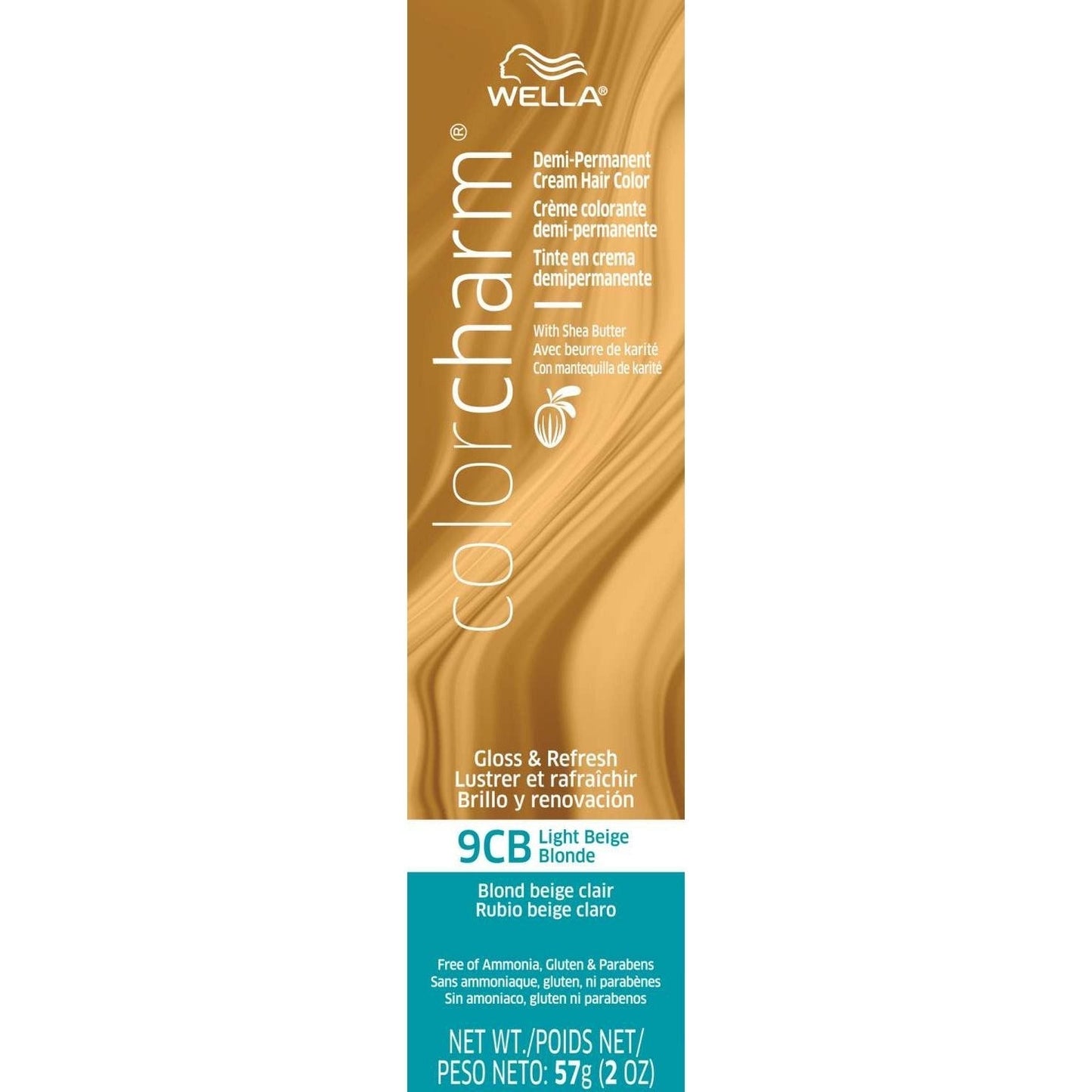 Well Color Charm Demi-Permanent Cream Hair Color 9Cb Light Beige Blonde